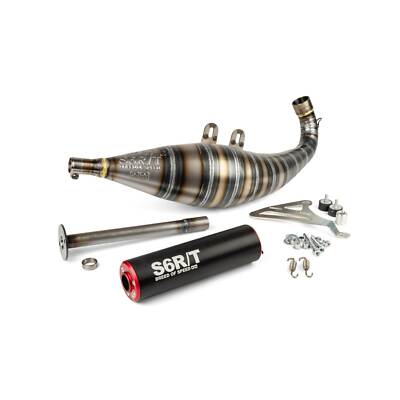 Auspuff komplett Stage 6 R/T schwarz/rot Piaggio 50 NRG Extreme MC2 1994-2016