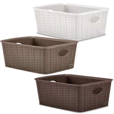 STEFANPLAST Cestino Contenitore per Vestiti Panni Elegance M High Ordinati Guardaroba Cesta