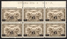 Canada C3 VFMH 1932 Airmail Plate 2 block cat $150