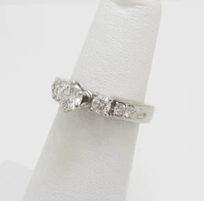 1CT Natural Diamond Engagement Anniversary Wedding Bridal Ring 14K White Gold