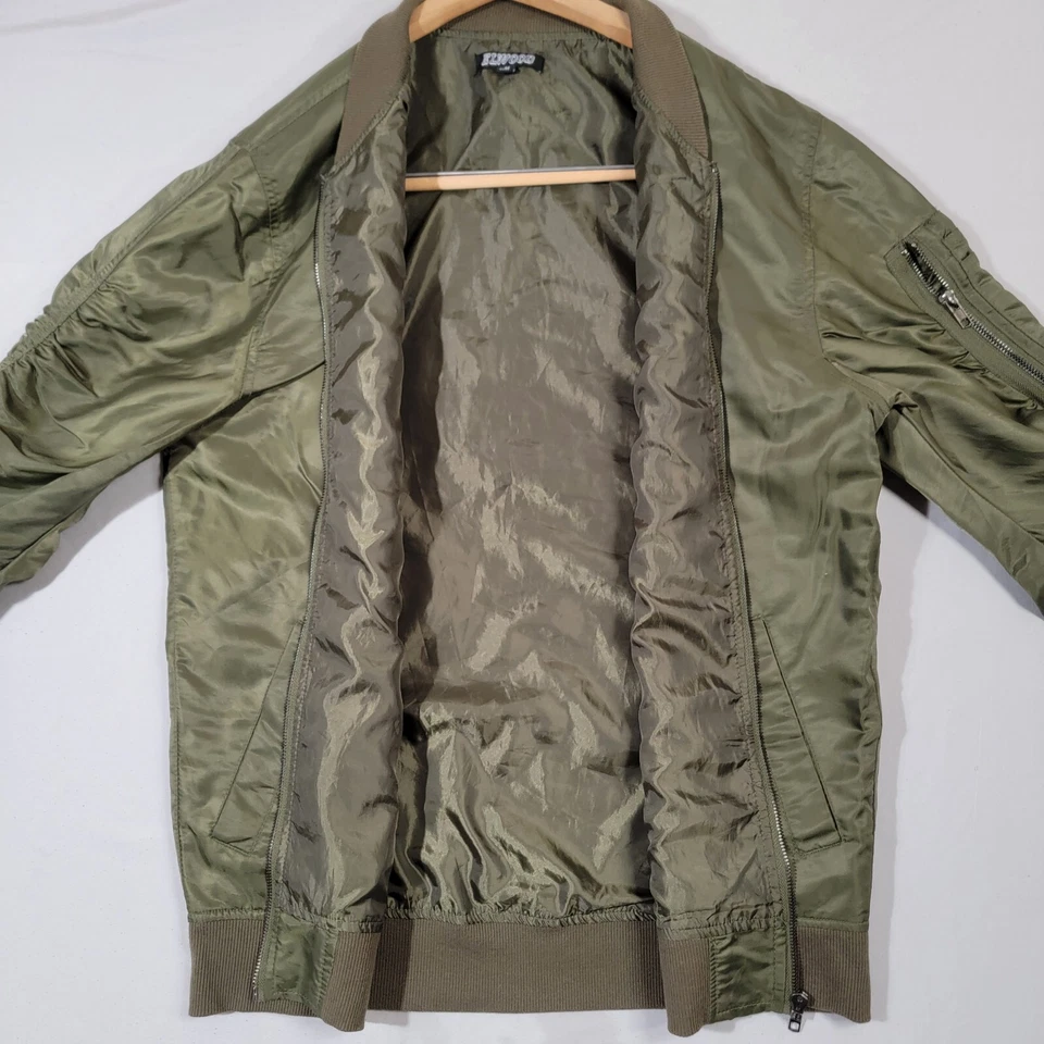 Elwood Bomber Full Zip Jacket Mens Sz Medium Olive Green - Image 3 of 4