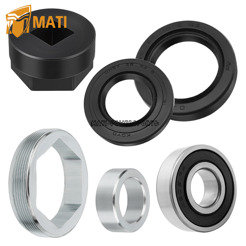 Frame Steering Stem Bearing Seal Holder Nut Kit for Yamaha Grizzly 660