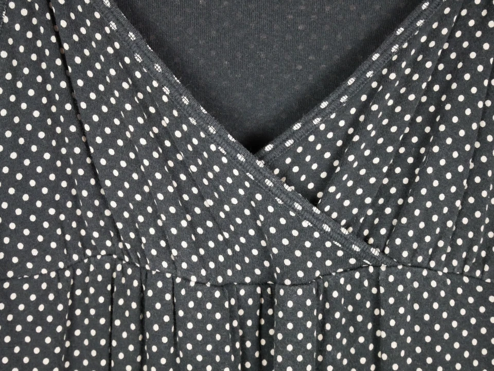 VINTAGE UNIQLO Black White Wrap 90s 2000s Strappy Spot Dot Cami Dress S M 10 12 - Image 4 of 4