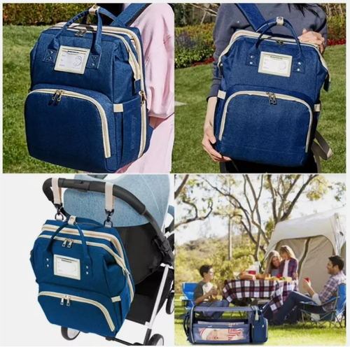 3-in-1 Baby Diaper Bag Backpack with Changing Station Portable Mommy Travel Bag - Picture 9 of 29