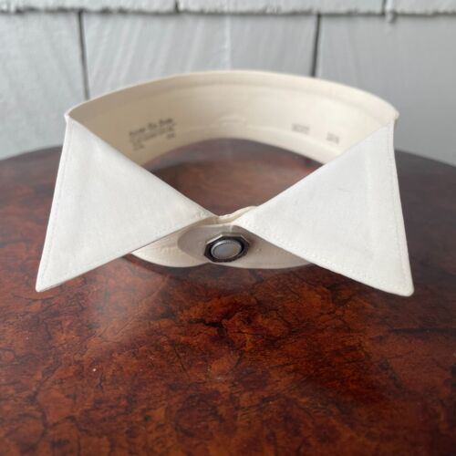 Antique Arrow DeLuxe 16 1/2 Formal Wing Shirt Collar with Silver Pearly Stud - Picture 2 of 6