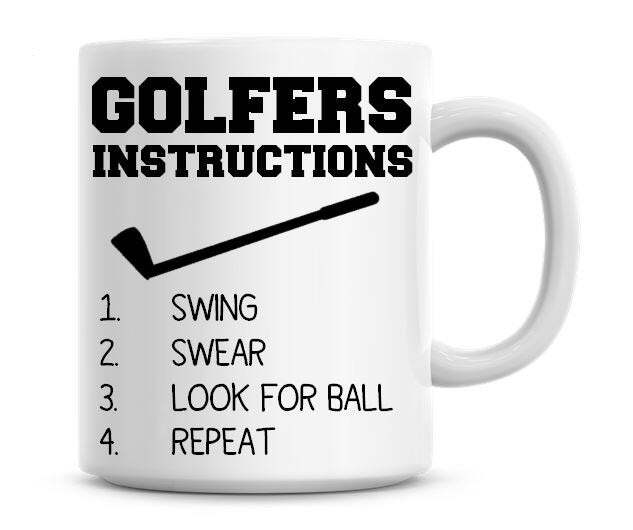 Golfing Instructions Coffee Mug Personalized Brilliant White Coffee Mug