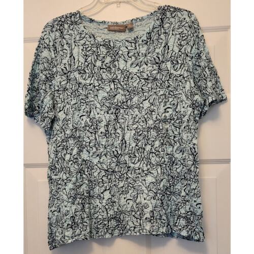 NWT Croft And Barrow Ladies Size 1X Light Blue Polyester Shirt Short Sleeves - Picture 2 of 10