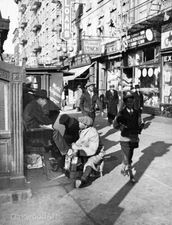 1930s HARLEM SHOESHINE STAND, New York City Street Scene, Vintage Photo Reprint