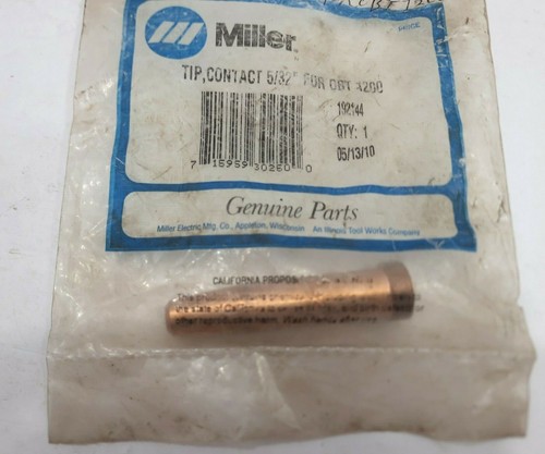 Punta de contacto Miller 192144 5/32" para punta de contactos de antorcha de soldadura por arco OBT 1200 - Imagen 5 de 7