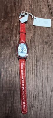 ELLE TIME Women's Red Leather Band Watch