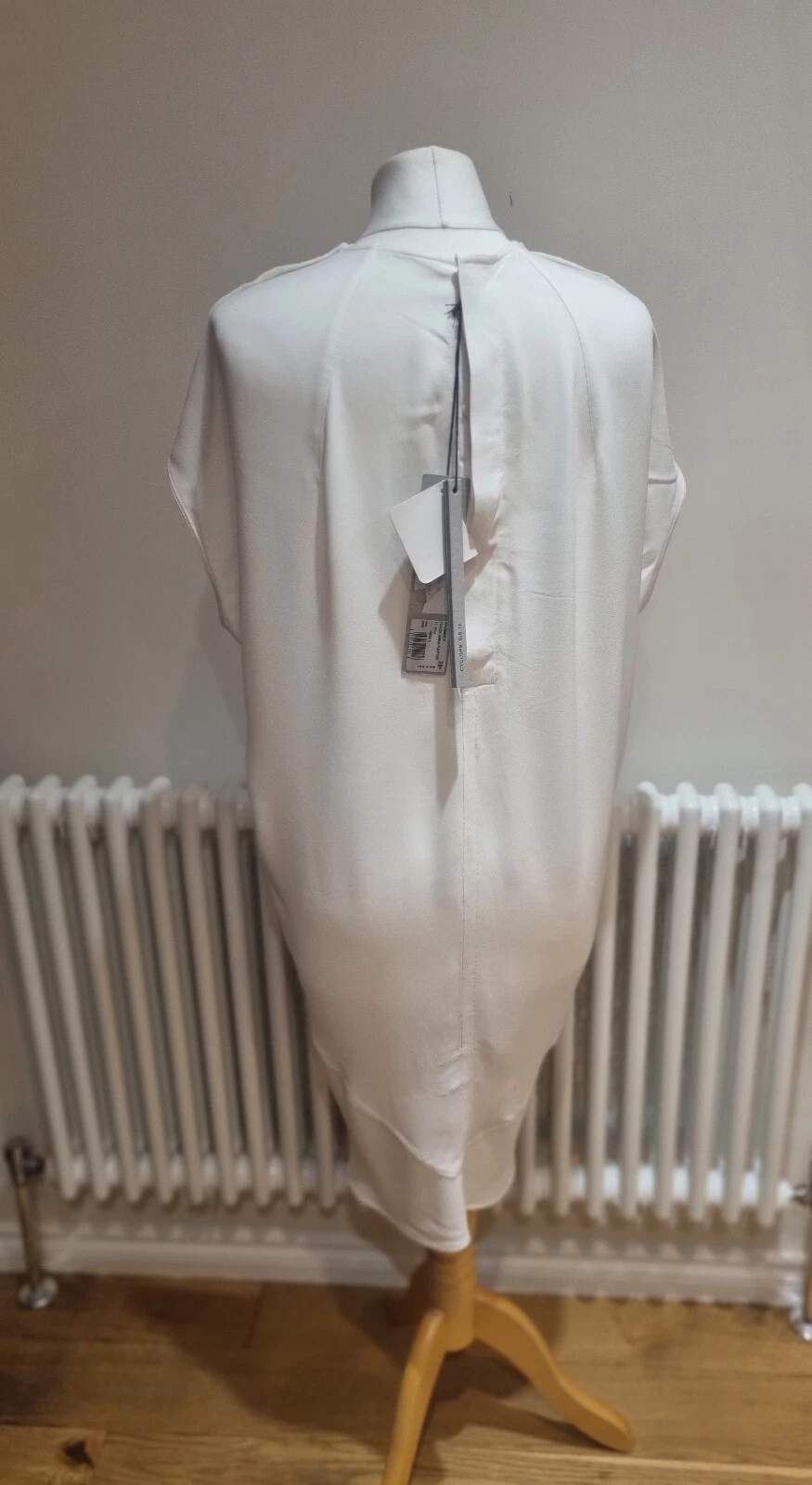 Abito a tunica galleggiante bianco Rick Owens donna uk 6 (facile da indossare uk 8)