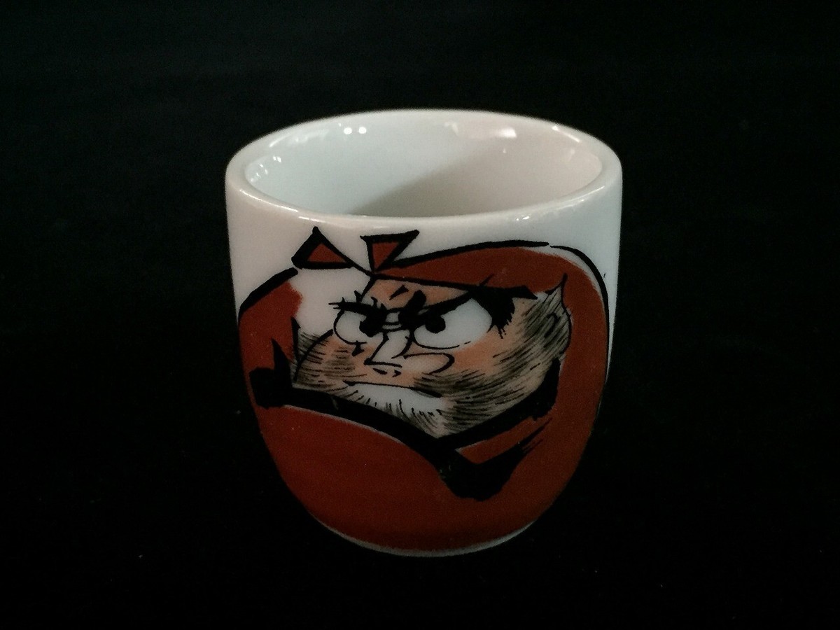 骨董　ぐい呑 H1327 / Pottery / Sake Cup GUINOMI / DARUMA / Japanese