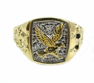 Exquisite Fashion 925 Silver 18k Gold Lapis Lazuli Free Flying Eagle Mens Ring Ladies Ring Eagle Present Better Career Birthday Christmas Gifts