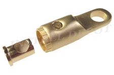 XScorpion Competition 4 or 8 Gauge Gold Pro Style Ring Terminal 12V Amp Install