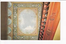 Vintage Postcard Grand Stairwell Hand Rail and Hand Painted Ceiling Proctor