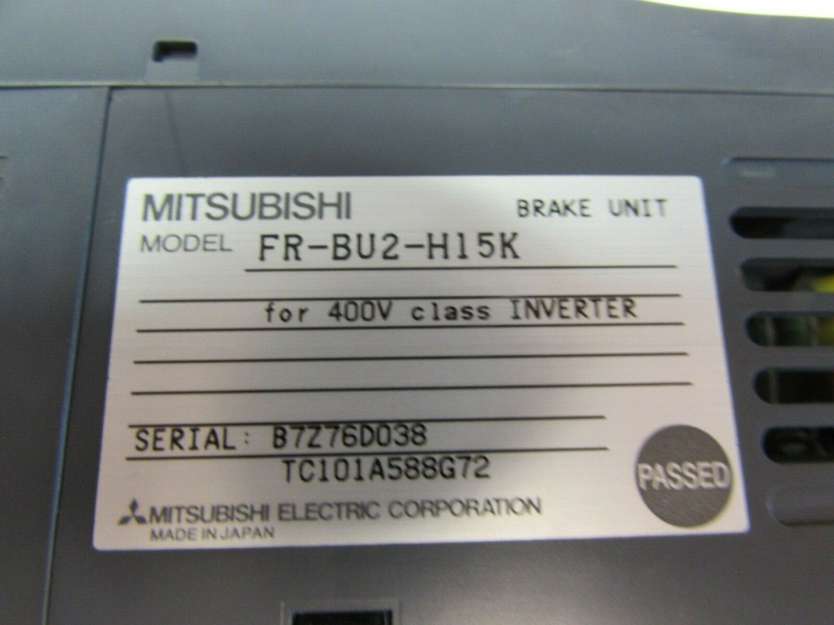 MITSUBISHI FREQROL-BU2 BRAKE UNIT MD#FR-BU2-H15K 400V XLNT MITSUBISHI FREQROL-BU2 BRAKE UNIT MD#FR-BU2-H15K 400V XLNT