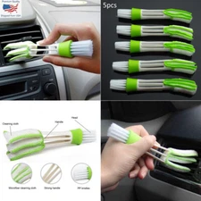 5x PCS - Portable Double End Car Vent Brush Dust Cleaner Window Air Con Blinds