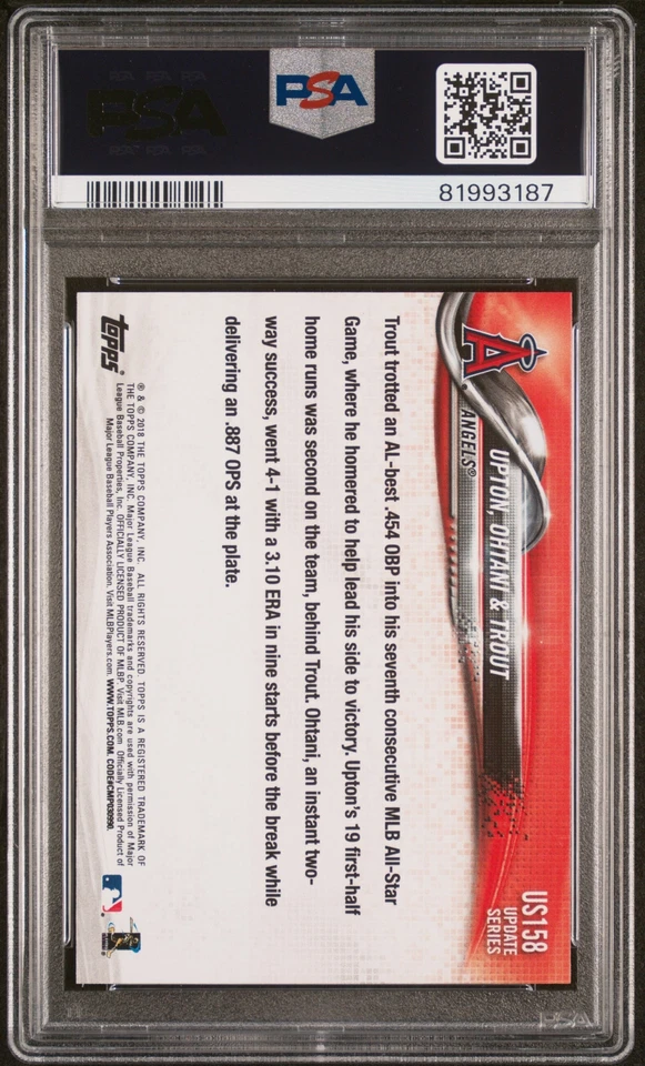 PSA 10 SHOHEI OHTANI / MIKE TROUT 2018 Topps Update Stardom Rookie RC GEM MINT - Image 3 of 3