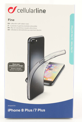 Cellularline Fine Schutz Hülle Apple iPhone 7 8 Plus + Handy Gummi Cover 204