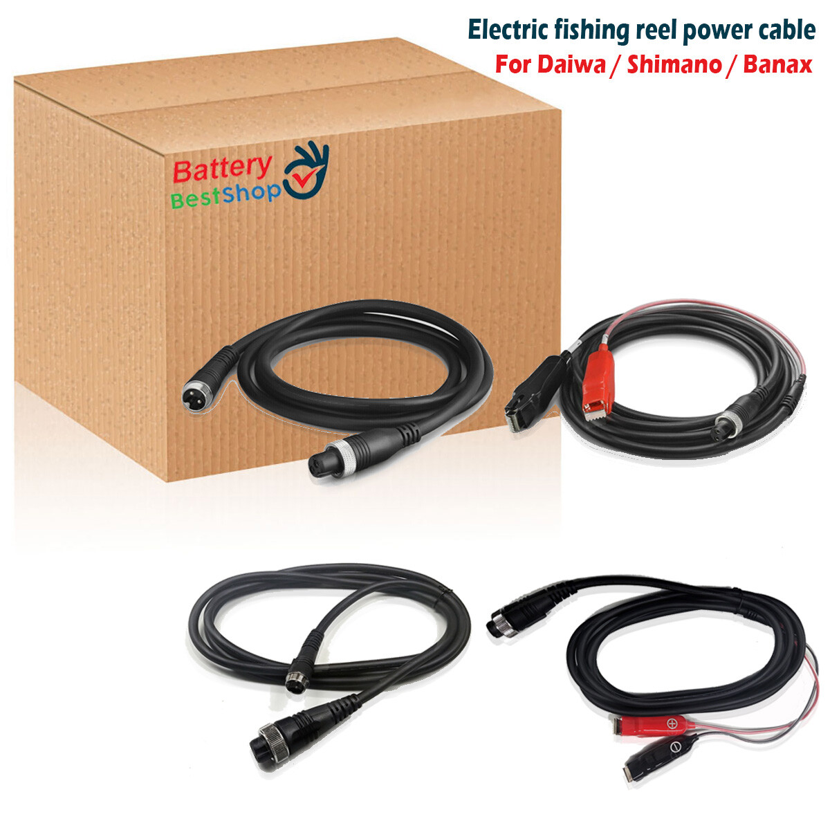 daiwa electric reel power cable Gomexus Cord volt marine battery or power supply for daiwa Electric Reel Power