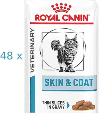 Royal Canin Veterinary Skin Coat - 48 x 85 g (  18,36/kg) Katzenfutter in Soße