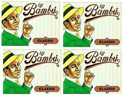 4 packs booklets of big bambu cigarette rolling papers 4 Packs Booklets of Big Bambu Cigarette Rolling Papers
