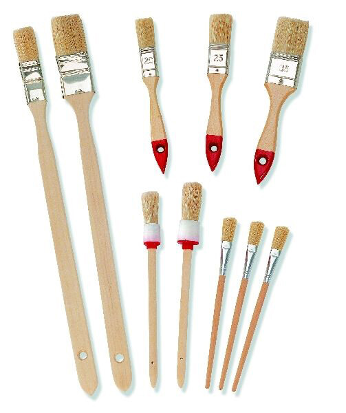 Maler Pinsel Set 10 Tlg. Lackierpinsel Rundpinsel Flachpinsel Lack Lasur Satz-image