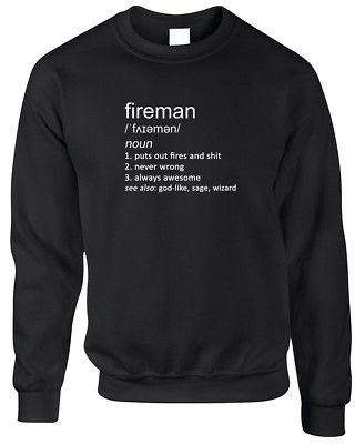 Feuerwehrmann Definition Herren Sweatshirt lustig Witz Geschenk Job Feuerwehr Feuerwehr