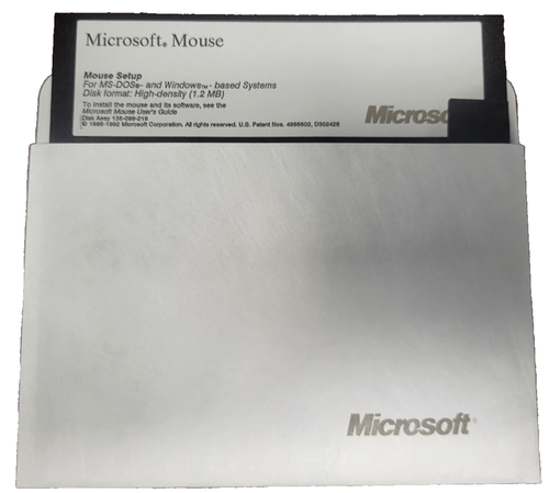 Vintage 1992 Microsoft Mouse BUS Version MS-DOS w/ Packaging/Drivers/Adapter #73 - Picture 4 of 6