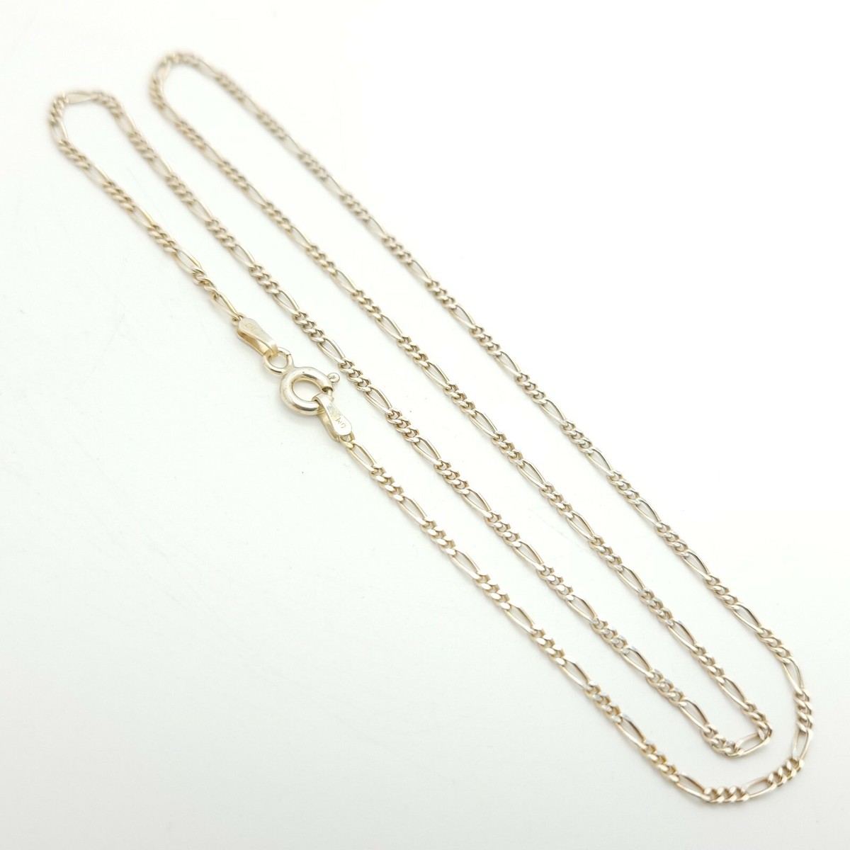 Signed GM 925 Sterling Silver mm Figaro Rope Chain Cord 20' In Made In  Italy