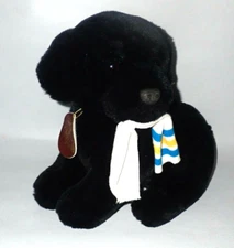 DAKIN Soft Classics Black Lab Dog Stuffed Animal Vintage 1988 PLUSH TOY  w/ Tag
