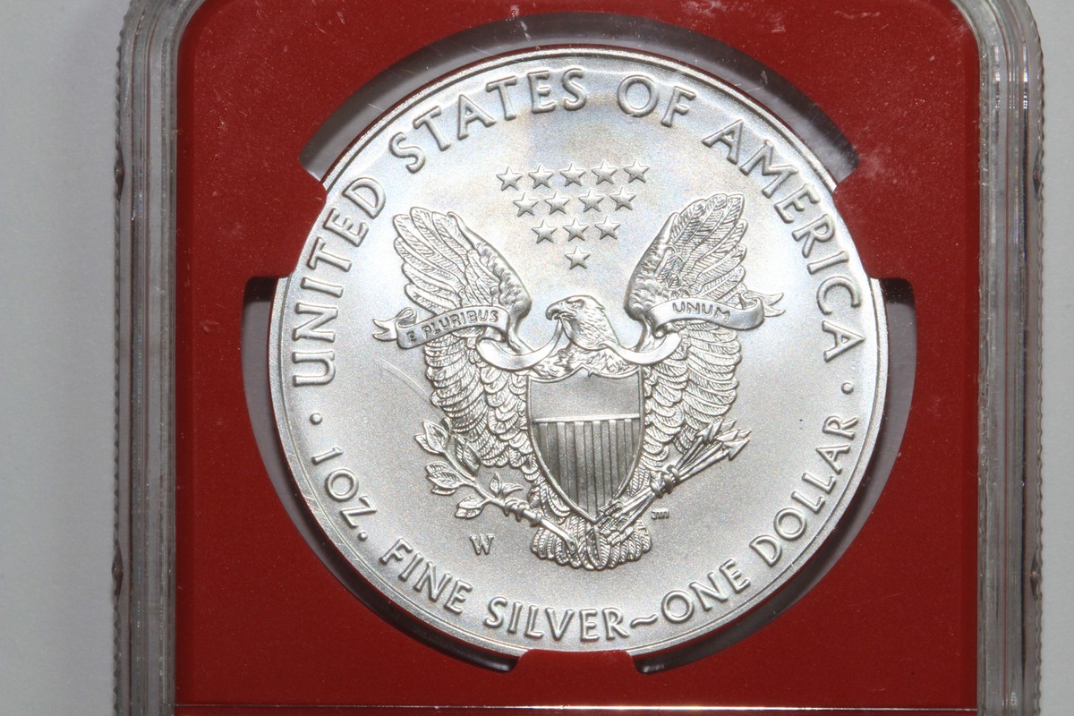 2016-W Silver Eagle Lettered Edge 30th Anniversary Grades NGC MS70