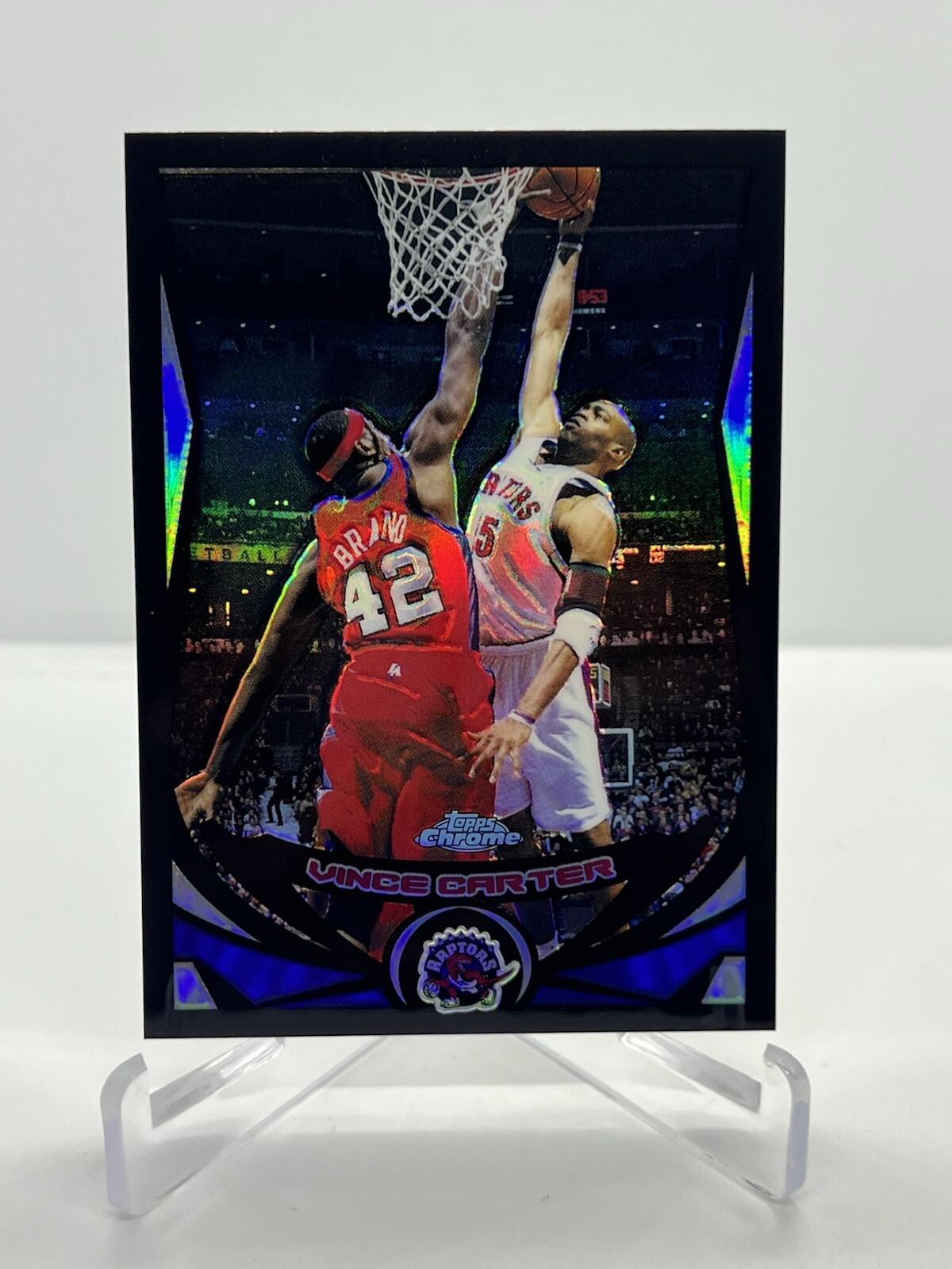 2004-05 Topps Chrome Black Refractor /500 Vince Carter HOF