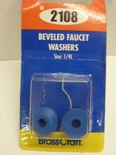 Brass Craft BEVELED FAUCET WASHERS, TRADE SIZE: 1/4L, O.D. 19/32", BLUE, SC2108