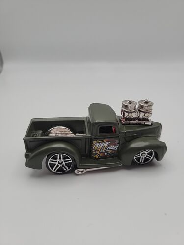 Hot Wheels 2007 '41 1941 Ford Pickup Truck Matte Olive Green Hot Rod Loose - Picture 2 of 5