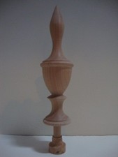 WOOD FINIAL UNFINISHED FOR CLOCK, BED OR FURNITURE FINIAL 98