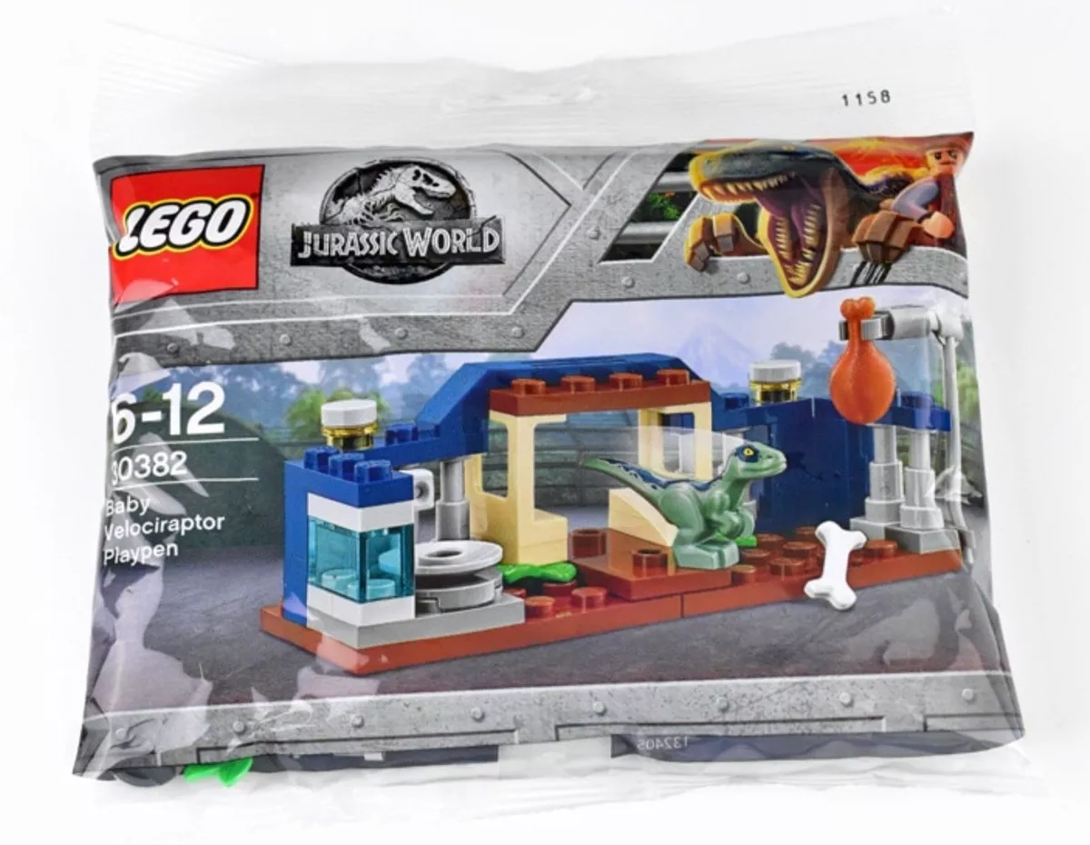 New LEGO 30382 Jurassic World Baby Velociraptor Playpen Polybag