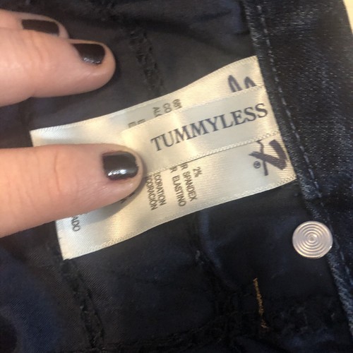Jeans denim alla moda senza pancia Seven7 edizione limitata blu taglia 16 - Foto 8 di 10