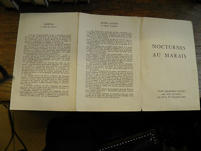 Nocturnes au Marais Broschüre   Amis du Louvre   19. 20. November 1963