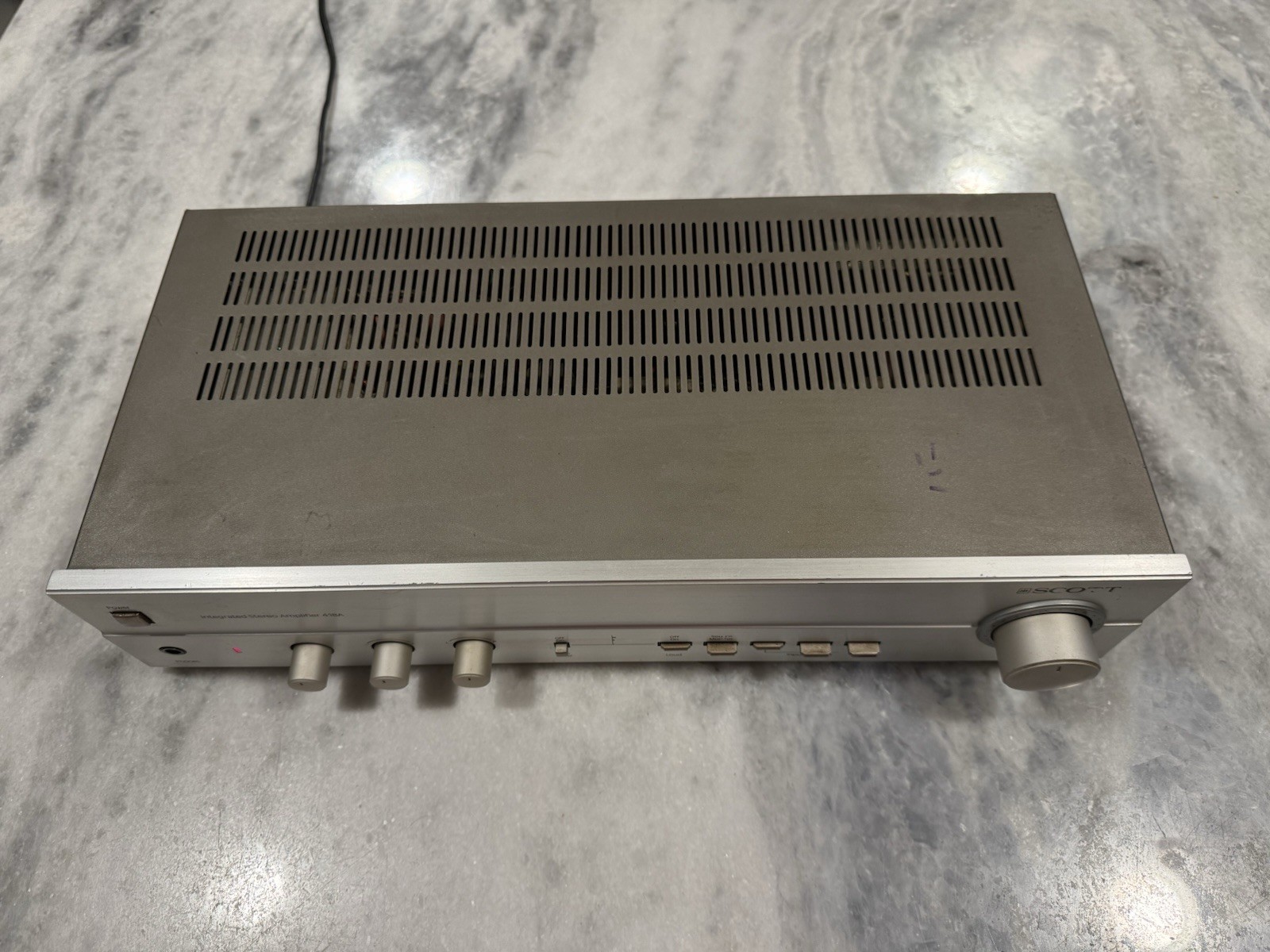 Scott Integrated Stereo Amplifier 418A Aluminum Front 30 WPC Phono Input - Works