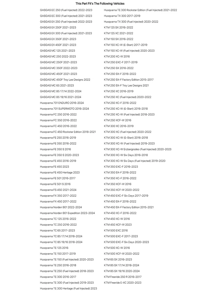 Clavijas Fasst Impact Moto negras/naranja para Husqvarna TC 65 2017-2023 Foto 3 de 3