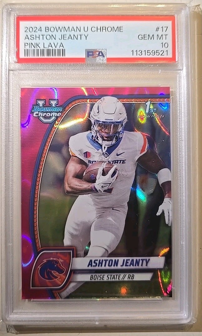 2024 Bowman U Chrome - Ashton Jeanty Pink Lava Refractor Rookie RC #17 PSA 10
