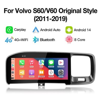 4+64GB Autoradio WIFI für Volvo S60 2011-2019 Carplay Navi GPS Android 14 8CORE