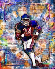 CHICAGO BEARS WALTER PAYTON 16x20in Poster,  Chicago Bears Print Free Shipping