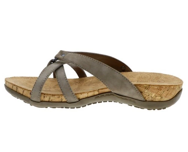 Bearpaw Fawn Slide Sandal Womens 7 Mushroom 2609w Vegan Leather New With Tags - Image 3 of 4