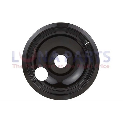 Whirlpool Roper Magic Chef Range 8'' Black Porcelain Burner Drip Bowl W10290350