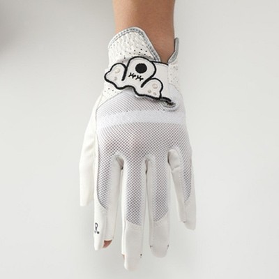 Unisex-Golfhandschuh, weiße Farbe, atmungsaktiv, Sport, bequemes, weiches Leder