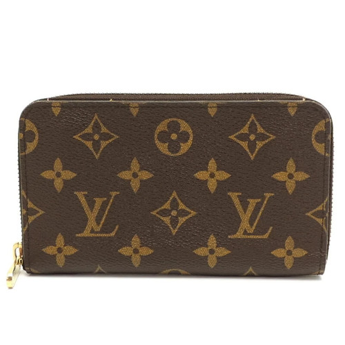 AUTHENTIC LOUIS VUITTON MONOGRAM ZIPPY WALLET ZIP AROUND LONG PURSE BROWN