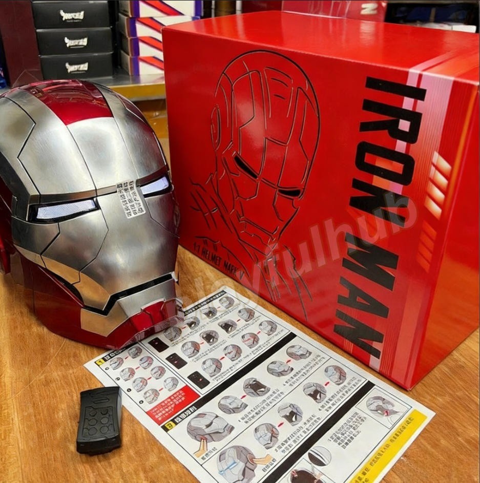 Iron Man MK5 Gold 1:1 Helmet Wearable Voice-control Open&Clo