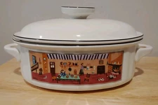 Villeroy & Boch Design 1748 Naif 2 Quart Covered Casserole Dish Lid Baker*NEW